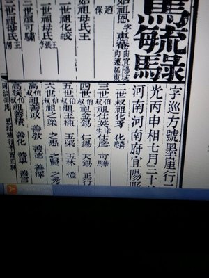 宜阳县马氏家族和我联系,我有马氏家谱资料,看图