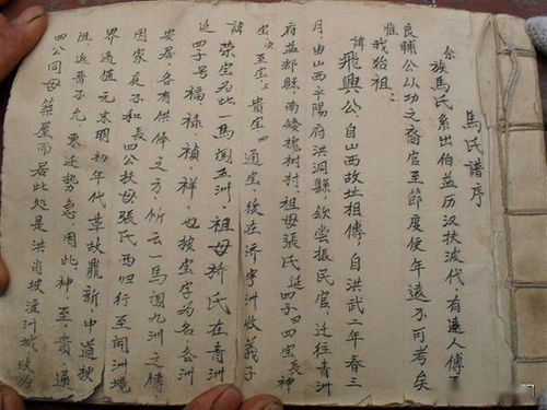 开濮曹徐马氏族谱 家谱篇