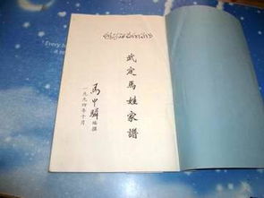 武定马姓家谱